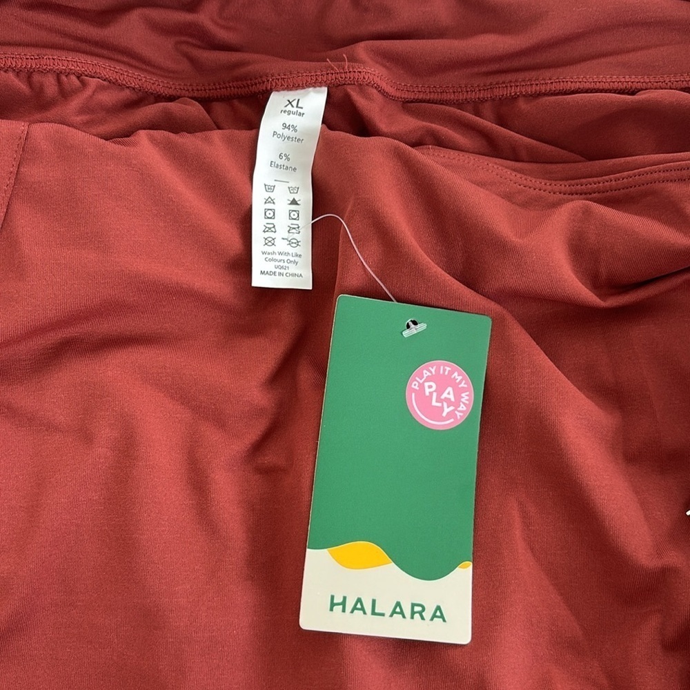 HALARA Red Maxi Skirt with slits and Buckles built in biker shorts Casual - Picture 6 of 10